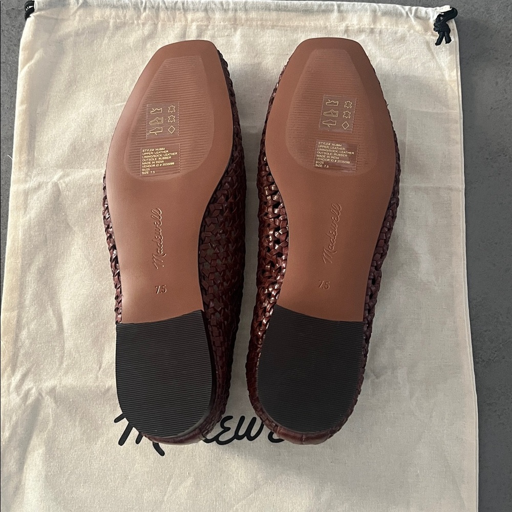 Madewell The Mylie Ballet Flat in handwoven leather - Picture 7 of 10